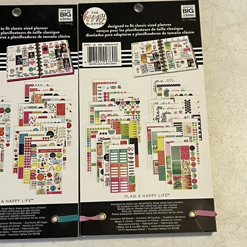 The Happy Planner Sticker Book Set of Two Journaling & Scrapbooking